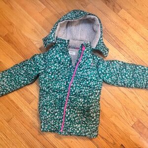 Joules Teal Floral Quilted Jacket